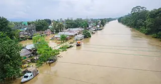 রাঙামাটিতে বৃষ্টিতে কাপ্তাই হ্রদের পানি বৃদ্ধি, চার উপজেলায় বন্যা